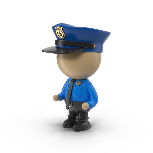Cartoon Policeman Character PNG & PSD Images
