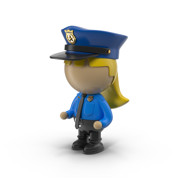Cartoon Female Police Officer PNG & PSD Images