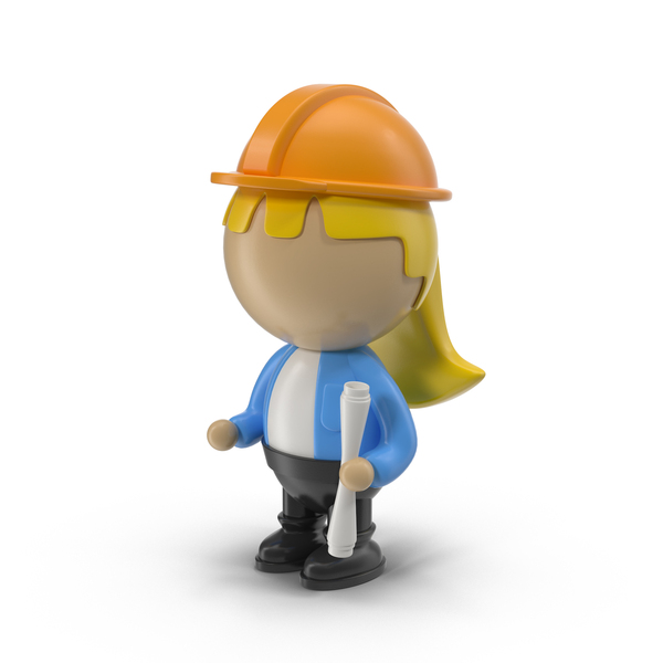 Cartoon Female Engineer PNG & PSD Images