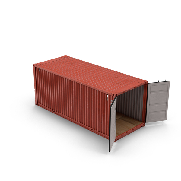 Shipping Container with Open Doors PNG & PSD Images