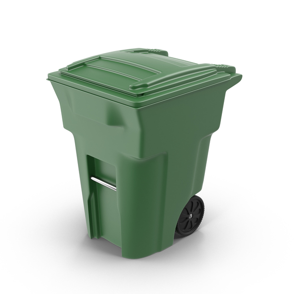 绿色垃圾箱PNG和PSD图像