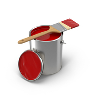 Paint Can and Brush PNG & PSD Images