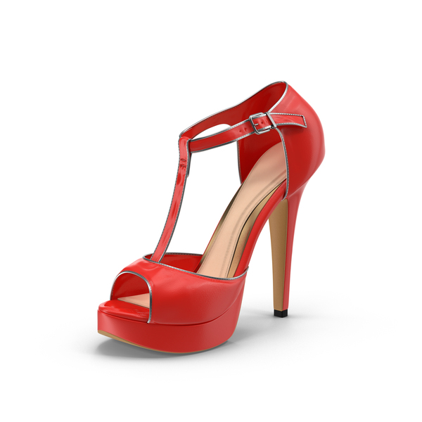 女装鞋红色PNG和PSD图像