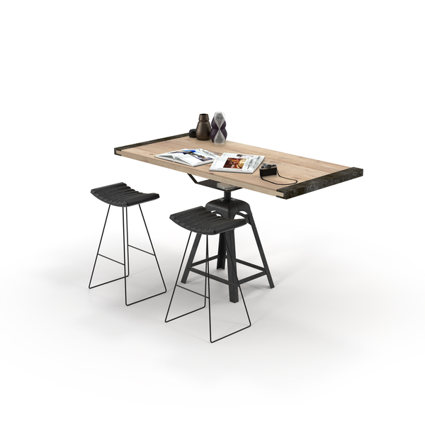 Curved Stools, Desk and Vases PNG & PSD Images