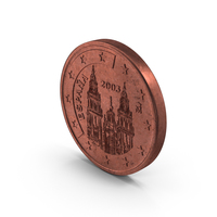 5美分的欧元硬币PNG和PSD图像