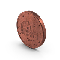 EURO 5美分硬币PNG和PSD图像