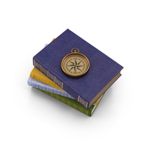 Books and Compass PNG & PSD Images