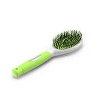 Hair Brush with Green Handle PNG & PSD Images