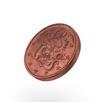 1美分的欧元硬币PNG和PSD图像