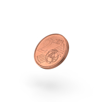 EURO 2 Cent Coin PNG和PSD图像