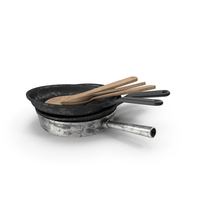 Stacked Pans and Spoons PNG & PSD Images