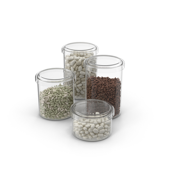 Jars Filled With Dried Beans PNG & PSD Images