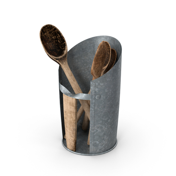 Wooden Spoons in Holder PNG & PSD Images