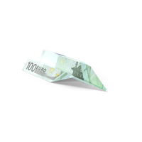 100 Euro Bill Paper Airplane PNG & PSD Images