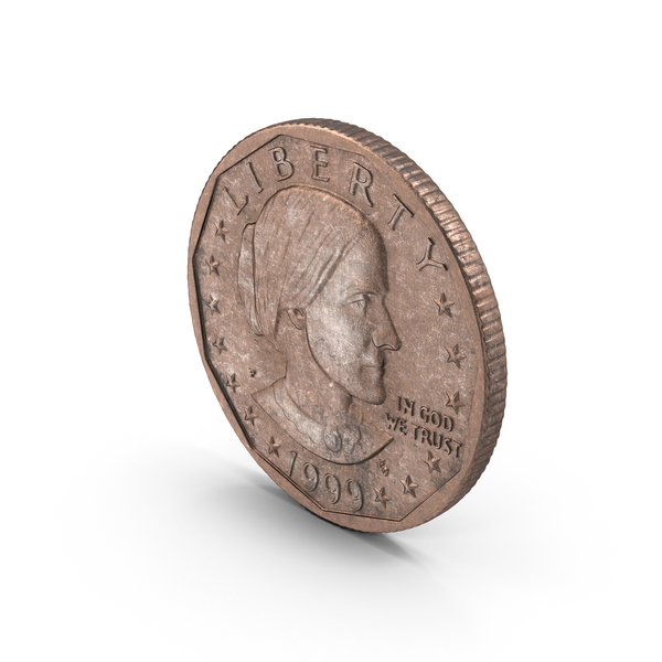 Susan B. Anthony Silver Dollar Aged PNG & PSD Images