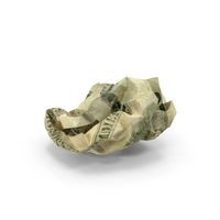 US 20 Dollar Bill Crumpled PNG & PSD Images
