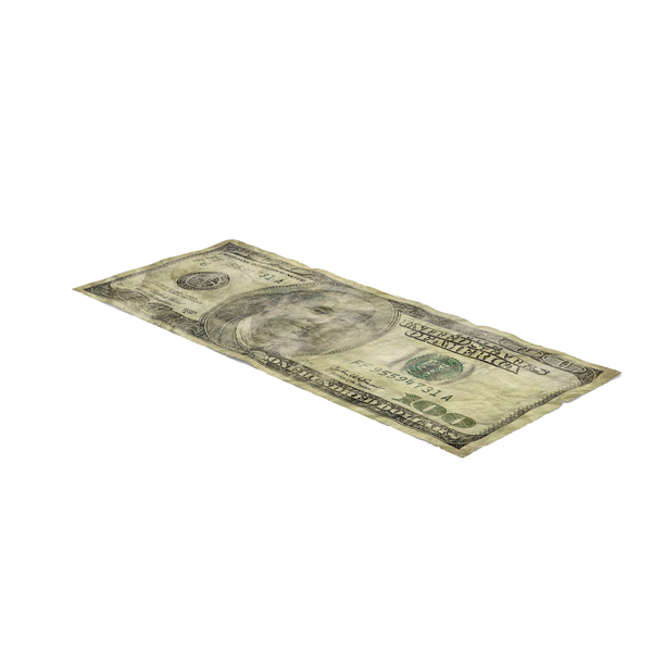 US 100 Dollar Bill Distressed PNG & PSD Images