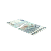 20 Euro Bill Torn PNG & PSD Images