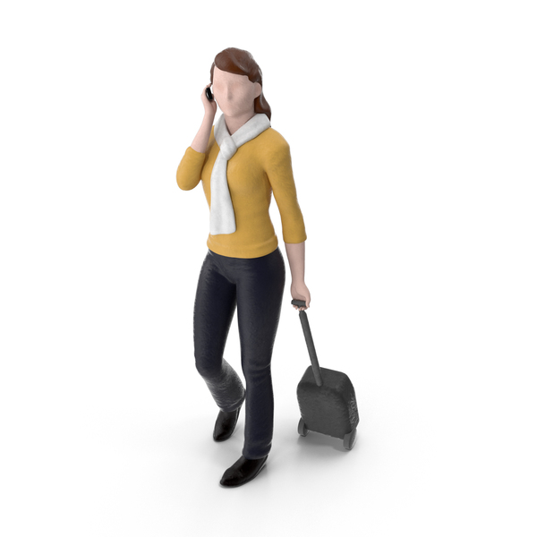 Miniature Woman Traveler PNG & PSD Images