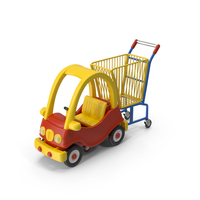 Child-Friendly Shopping Cart PNG & PSD Images