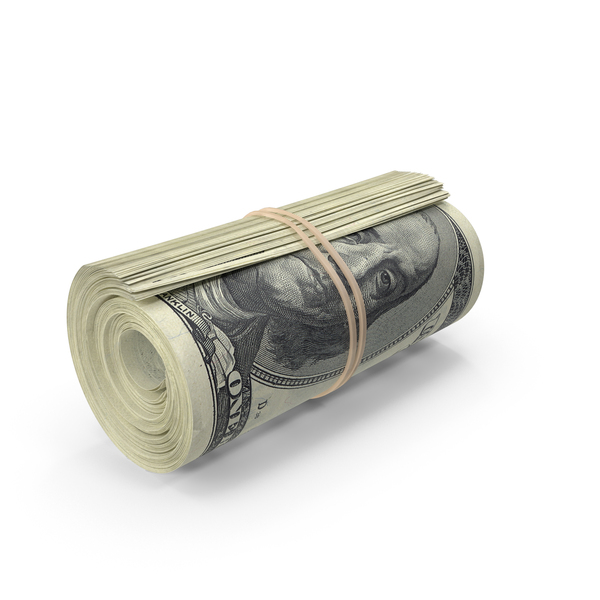 US 100 Dollar Bill Rolled PNG & PSD Images