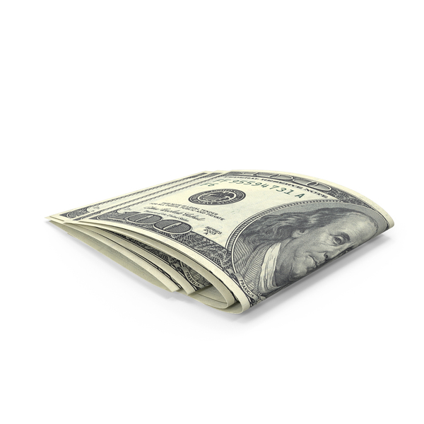 US 100 Dollar Bill Folded PNG & PSD Images