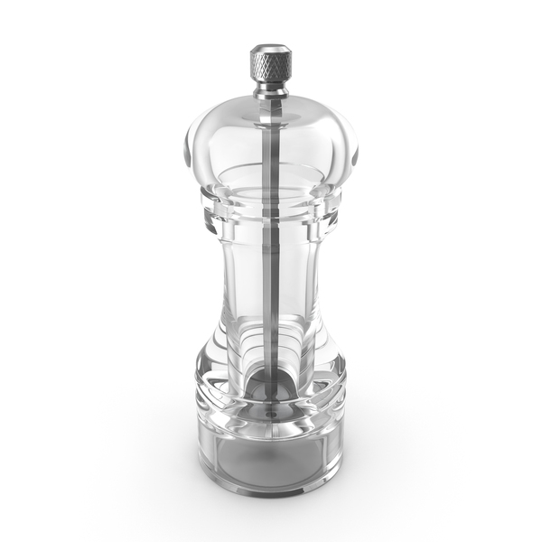 Steel and Glass Pepper Grinder PNG & PSD Images