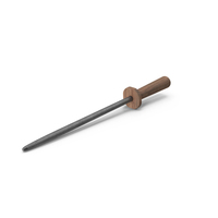 Wooden Handled Honing Steel PNG & PSD Images