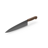 Wooden Handled Chefs Knife PNG & PSD Images