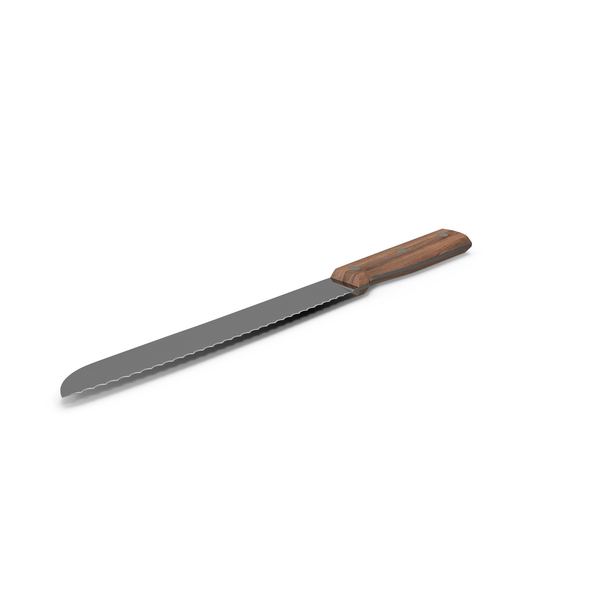 Wooden Handled Bread Knife PNG & PSD Images