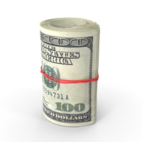 Roll of One Hundred Dollar Bills PNG & PSD Images