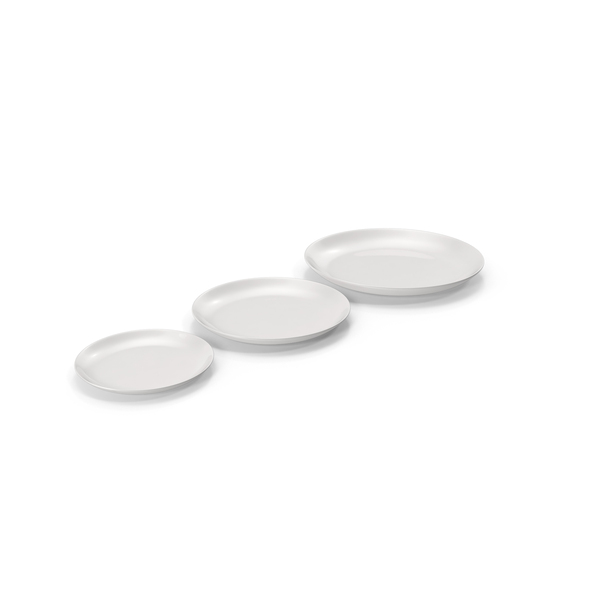 Ceramic Serving Plate Set PNG & PSD Images