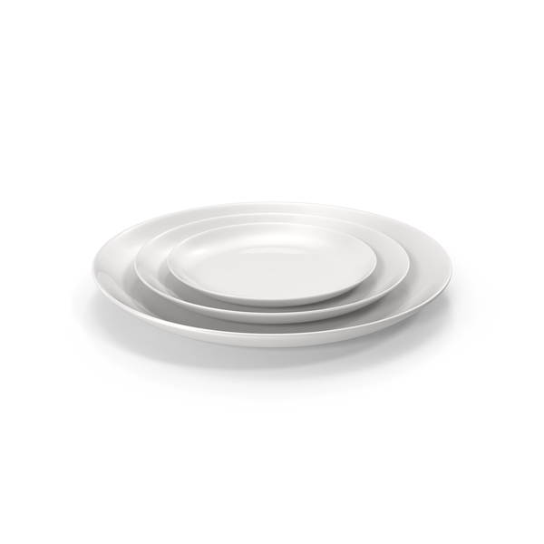 Ceramic Serving Plate Set PNG & PSD Images
