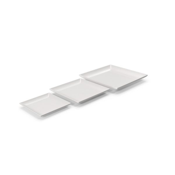 Ceramic Serving Plate Set PNG & PSD Images