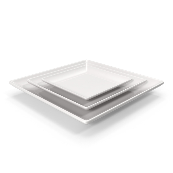 Ceramic Serving Plate Set PNG & PSD Images