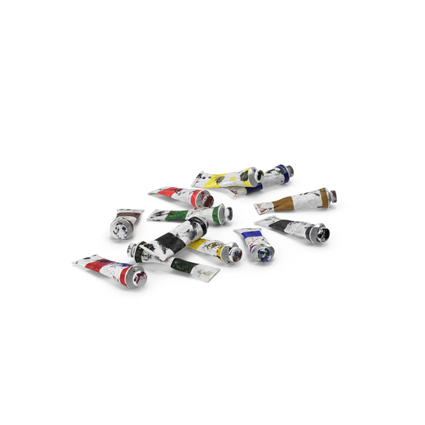 Acrylic Paint Tubes - Dirty PNG & PSD Images