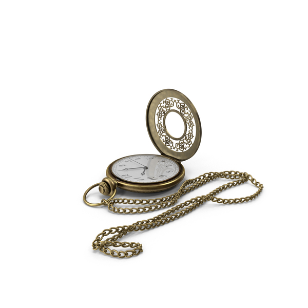 Pocket Watch and Chain PNG & PSD Images