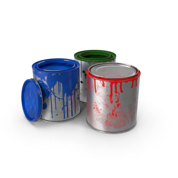 Dirty Paint Cans PNG & PSD Images