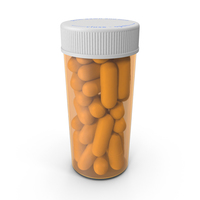 Prescription Bottle with Pills PNG & PSD Images
