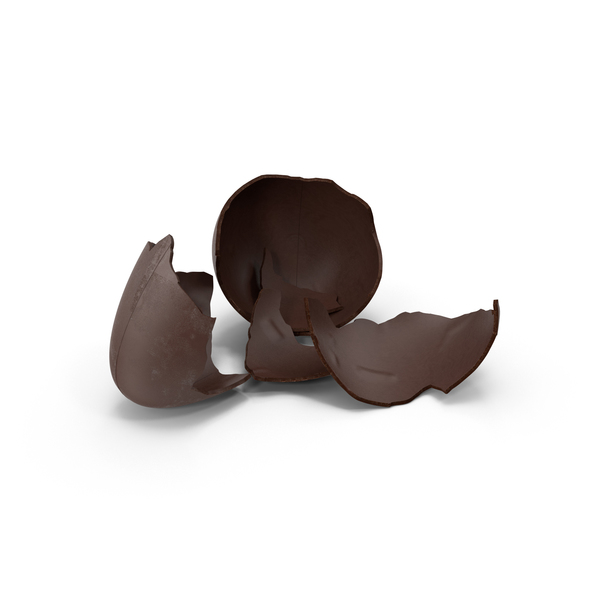 破碎的巧克力复活节彩蛋PNG和PSD图像