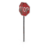 Destroyed Stop Sign PNG & PSD Images