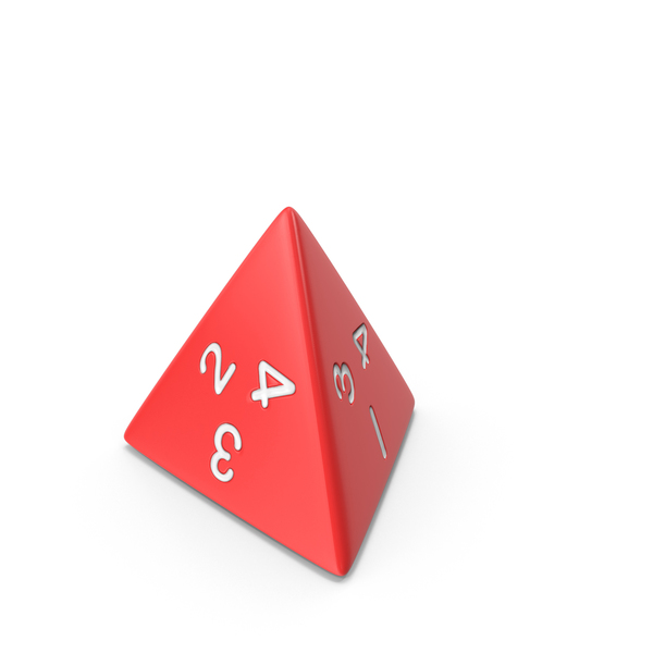 Polyhedral 4 Sided Die PNG & PSD Images