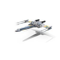 蓝色X翼星际战斗机PNG和PSD图像