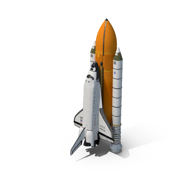 Space Shuttle With Boosters PNG & PSD Images