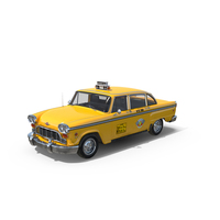 复古纽约检查员出租车PNG和PSD图像