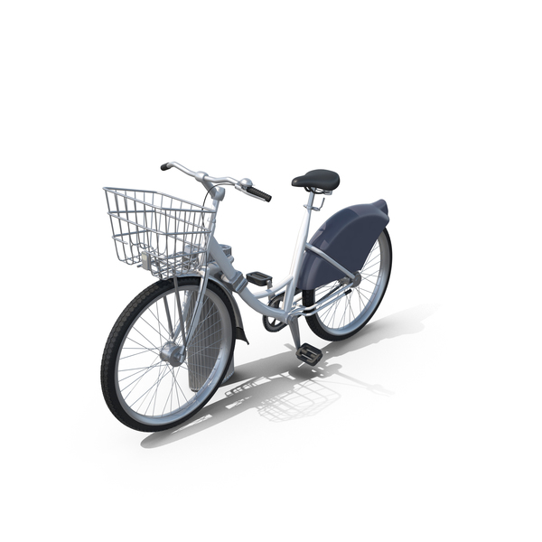 City Bicycle & Stand PNG & PSD Images