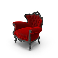 Baroque Wingback Armchair PNG & PSD Images