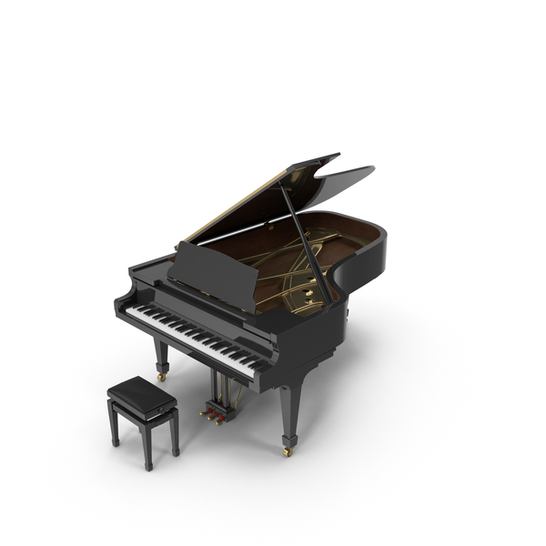 Concert Piano & Bench PNG & PSD Images