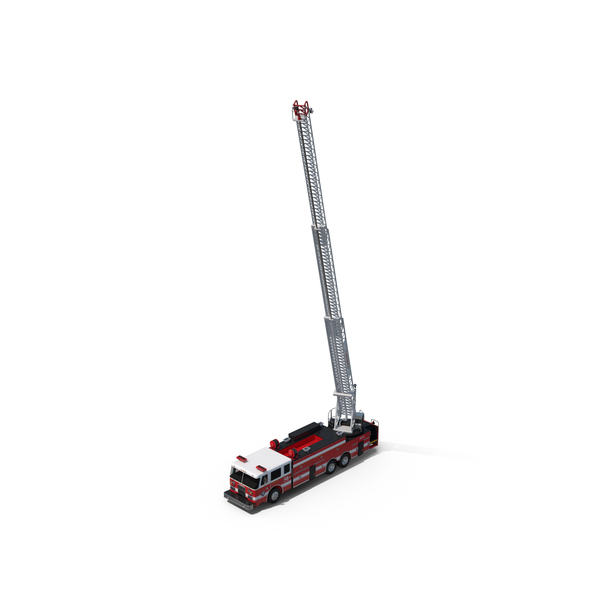 Ladder Fire Truck Rigged PNG & PSD Images