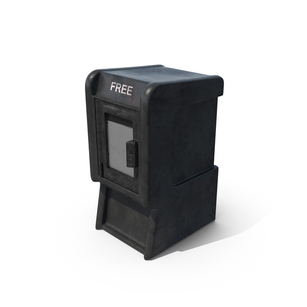 Dirty Free Newspaper Box PNG & PSD Images